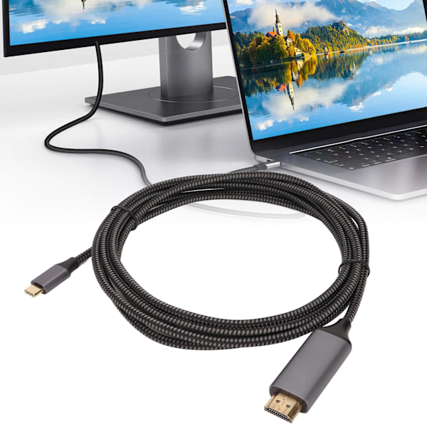 USB-C til HD Multimedia Interface Kabel 4K ved 60Hz Type C til HD Multimedia Interface Adapter til Galaxy S22 til XPS 3m/9,8ft