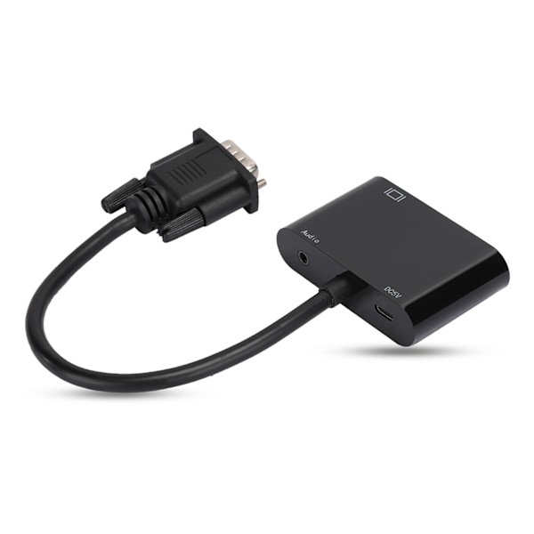 VGA-HDMI VGA HD -videomuunnin kaapeli Plug-and-Play -sovitin tietokoneprojektorille