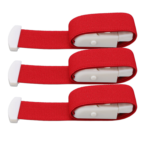 Justerbar Tourniquet, Portabelt Utomhus Nödblödningskontrollset med Snabbspänne, Ergonomisk Hög Elasticitet för Första Hjälpen (3 st)
