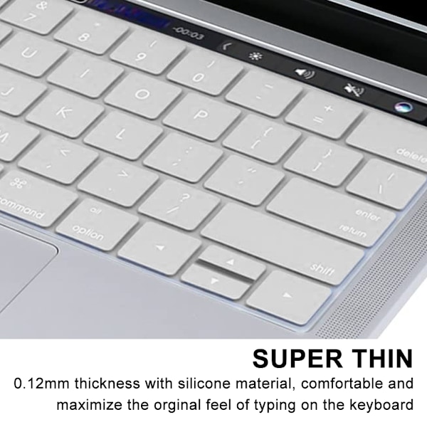 Ultra tunt tangentbordsskydd kompatibel med MacBook Pro med Touch Bar 13/15 tum (A1706 / A1707) skin -US layout