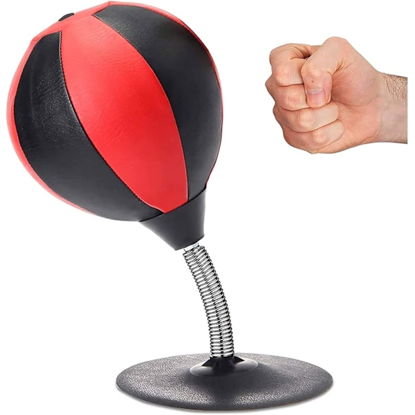 Punch Pal: Kraftig skrivbordsboxningssäck, stressreducerande leksak, uppblåsbar skrivbordsboxningsboll, enkel installation, högkvalitativa material