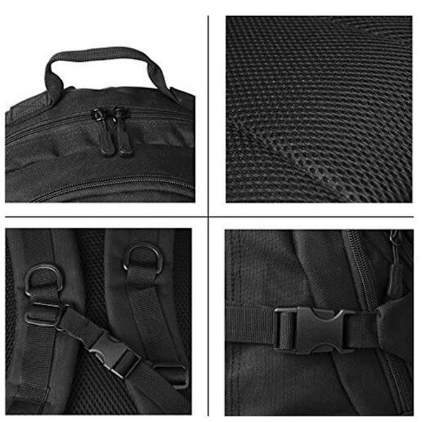 Molle-väska för friluftsentusiaster, taktisk 25-liters vattentät ryggsäck med Army Assault Pack-funktioner