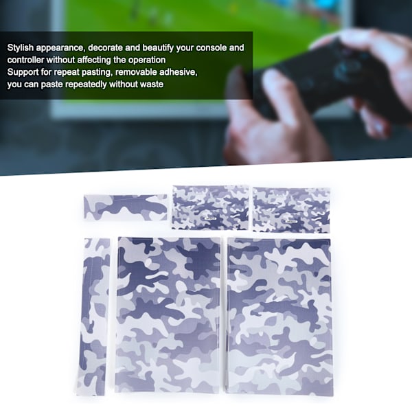 Kontrollerbeskyttende klistremerke Spillkonsoll Skin Dekorasjon Deksel for PS5 Kamuflasje