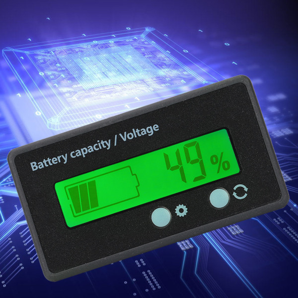 GY-6GS PCB HTN Vanntett Batterikapasitetsmonitor Indikator LCD-skjerm 12-84V Grønn