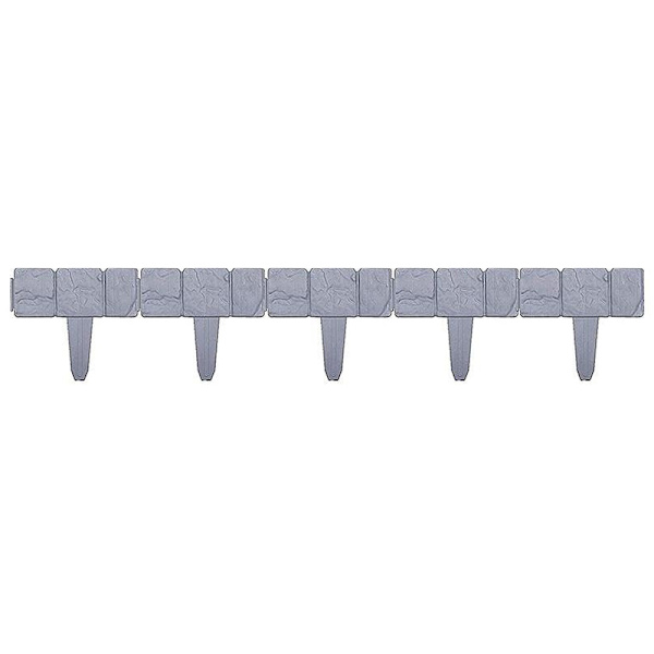 Trädgårdsstaket Kant Plast Steneffekt Blomsterbädd Gräsmatta Växt Dekorativa Kantpaneler 5PCS