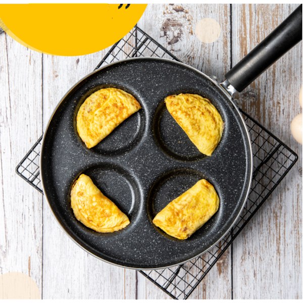 Maifan Sten Non-stick Stekpanna, Hög Kvalitet och Mångsidig för Frukostlagning, Jämn Uppvärmning och Robusta Nitar, 24cm Diameter, Aluminiumlegering