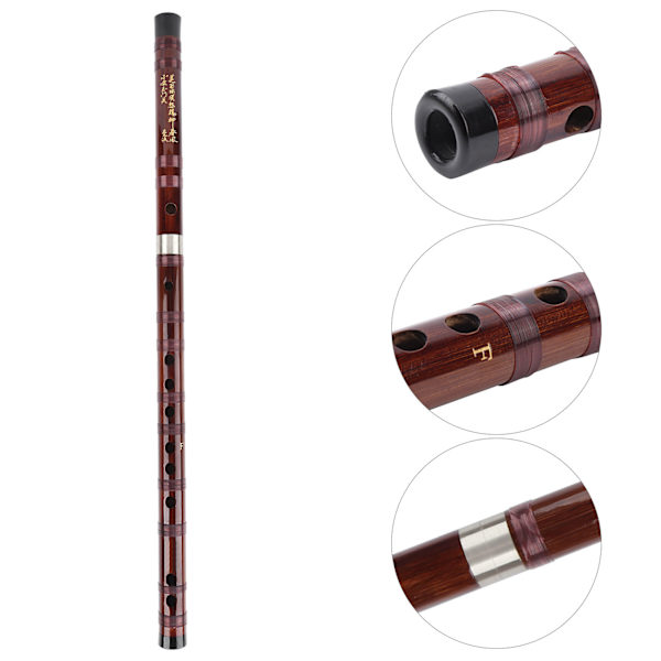 Kinesiska traditionella musikinstrument 5 år torra i skuggan Bitter Bamboo Flöjt PipeKey F