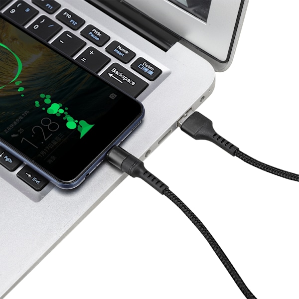 5A Super Snabbladdning TypE C Datakabel för Huawei P10/P10 plus p20/P20 Pro 0.5m(Svart)