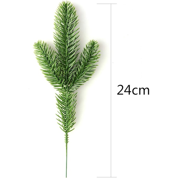 Eleganta konstgjorda tallgrenar, högkvalitativ juldekoration för hemträdgård DIY