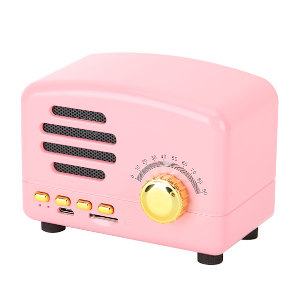 Mini Bluetooth trådløs høyttaler liten USB lading rosa bærbar utendørs håndfri