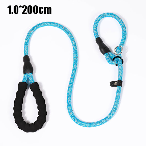 Skli Leash for Små Hunder/Valper, Anti-Kvelning Treningsbånd Tau Leash med Reflekstråder