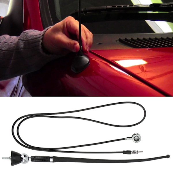 36cm Car Stereo Antenna ABS Black Wearproof Heat Resistant FM AM Signal Aerial Universal for Autos