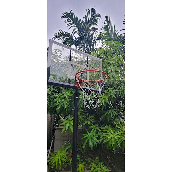 Basketbollnät för utomhusbruk, polyesterfibernät i standardstorlek med sol- och regnsäkert skydd och anti-piskteknik för en perfekt swish