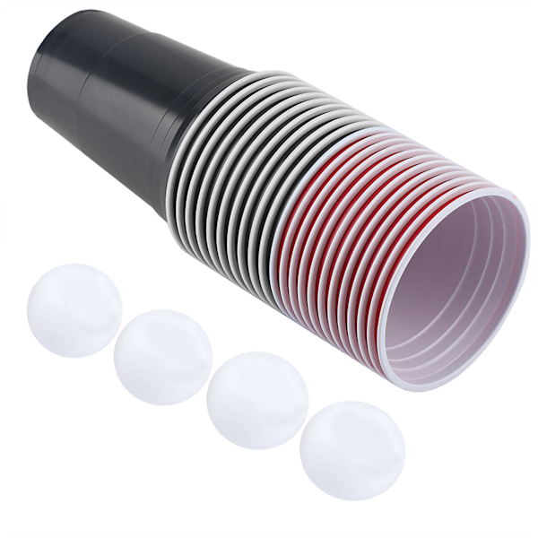 Beer Pong Sæt Beer Pong Drikkespil Sæt Beer Pong Kopper 22 Kopper 4 PingPong Bolde Rød Sort