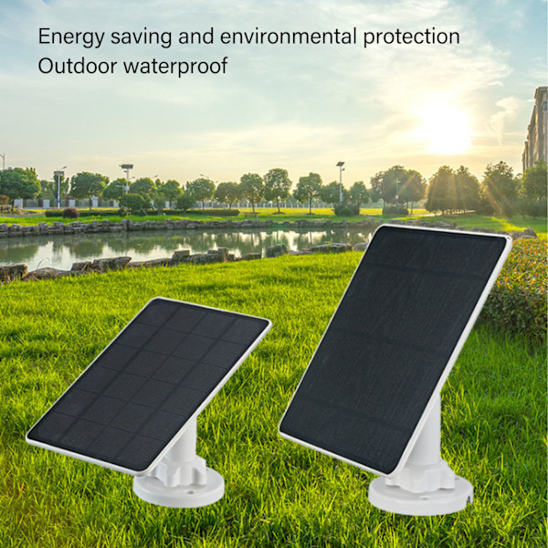 Säkerhetskamera Solcellsladdare, Justerbart Fäste Solpanel Med IP65 Vattentätt Skydd, Högeffektivt Monokristallint Kisel, Stabil Solenergi
