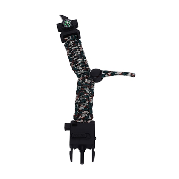 Paracord Armband Justerbar Nödöverlevnadsarmband Utrustning 5 i 1 Multifunktionell för Vildmarksäventyr