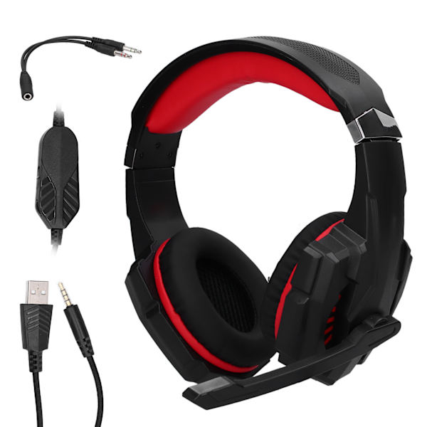 PYTHON FLY G9000Mini Trådbundet Headset Surround Ljud Klar Ljudkvalitet Hög Upplösning Spelheadset Röd