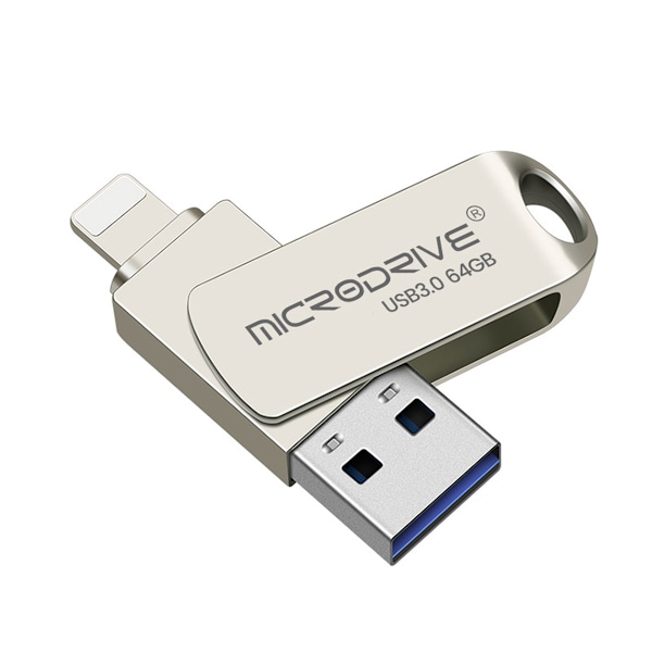 Dubbel USB-enhet för mobil och laptop, OTG-stöd 2-i-1 Kabelfritt Minne, Ultrasnabb Dataöverföring Upp Till 150MB/s, Zinklegeringskonstruktion För