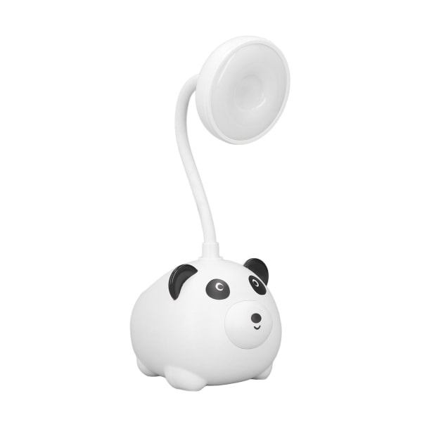 Barnläslampa Panda Stil Bas Flexibel Svanhals USB Laddning