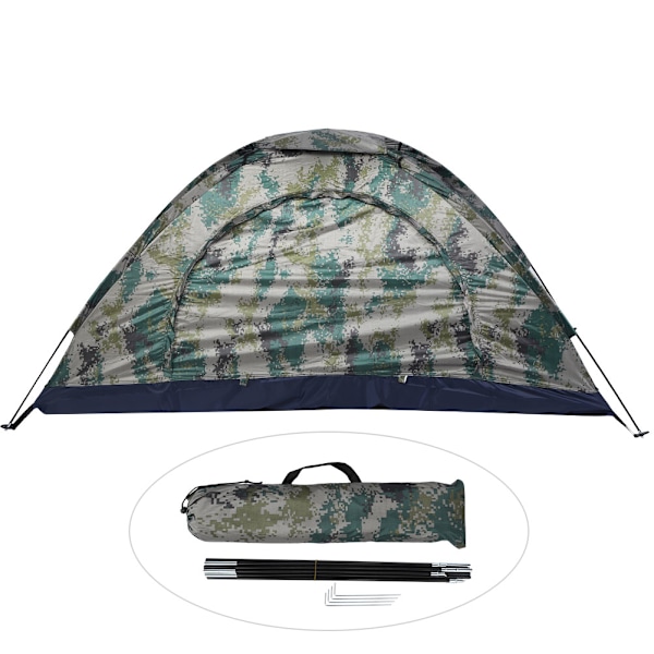 Emergency Up Instant Tält, Kamouflage Campingtält med Stor Kapacitet för Utomhusäventyr