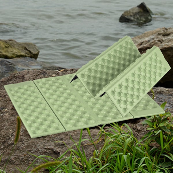 Ergonomisk utomhusmatta, portabelt Xpe-material, lättvikts vikbar design för strandutflykter, bekväm äggcellsform med vattentät svart baksida