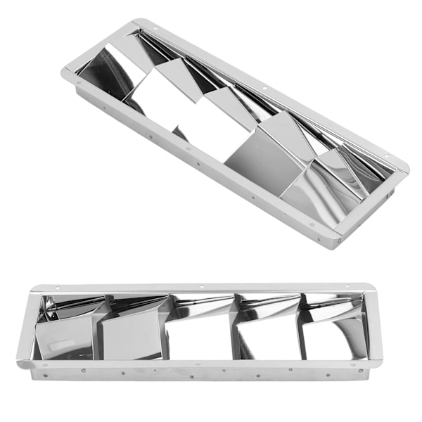 5 Slots Båd Louvered Vent Rektangel Anti-korrosion Anti-rust Båd Marine Rustfrit Stål Vent til Yachter
