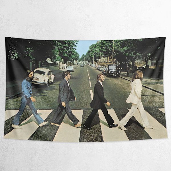 Beatles, rockmusik, dekorativ affisch, bakgrund, vägg tyg, hängande tyg, thick velvet, Width 150*Height 110cm Beatles (thick velvet) Width 150*Height 110cm