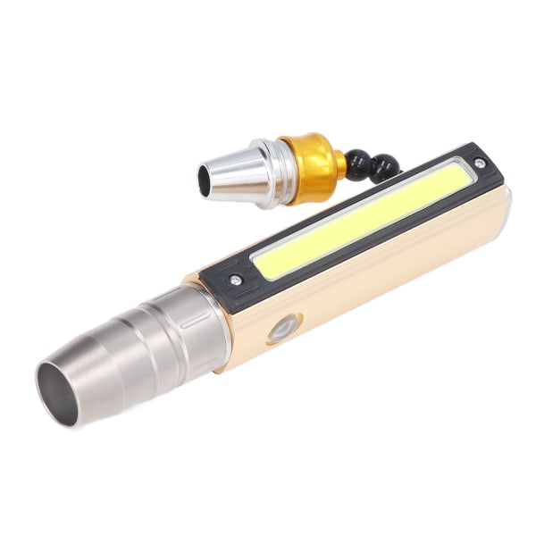 Ädelstenslampa 3 LED 1 COB USB-laddning Aluminiumlegering 2600mAh