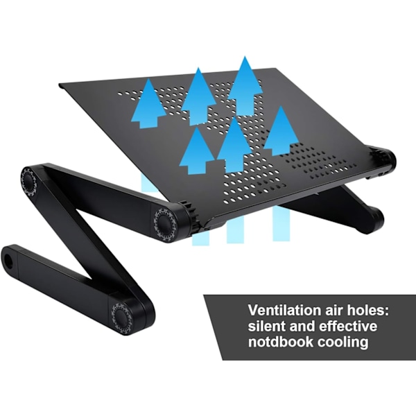 Rotationsunderverk, 360 Graders Laptopställ för Upp Till 17 Tums Bärbara Datorer, Magnesium-Aluminiumlegering Säkerställer Robust Konstruktion Och