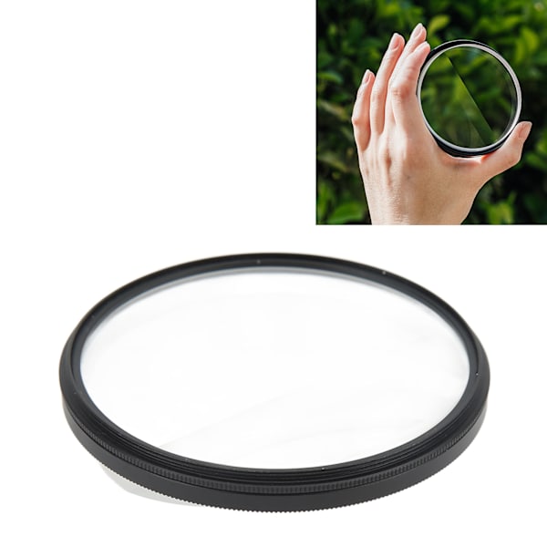 Dubbelsidig kamerafilter 77mm fraktaler fotograferingsprisma med spökeffekt för selfie-videoinspelning