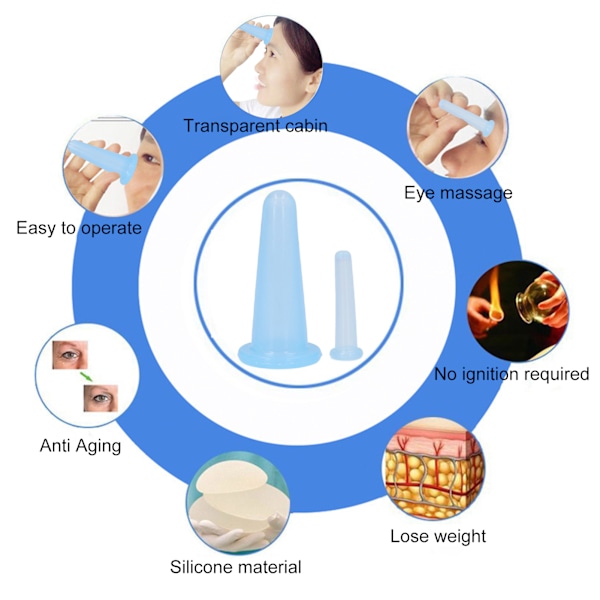 4 stk. silikone cupping-enhed vakuumsugningsmassagekop sundhedspleje cupping til husholdningen