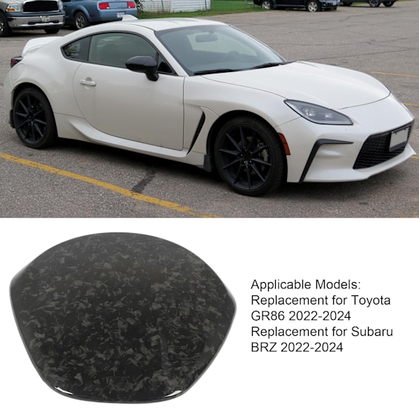 Bilratt Dash Cover Kolfiber Instrumentbräda Skyddande Kåpa Trim Ersättning för Toyota GR86 2022 till 2024 Marmormönster