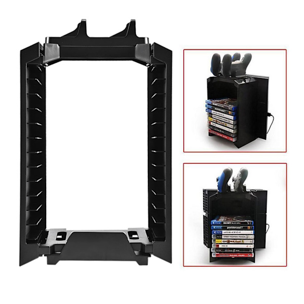 Vertikal konsollstativ kjølevifte spilldiskstativholder for PS4 SLIM PRO XboxONE S