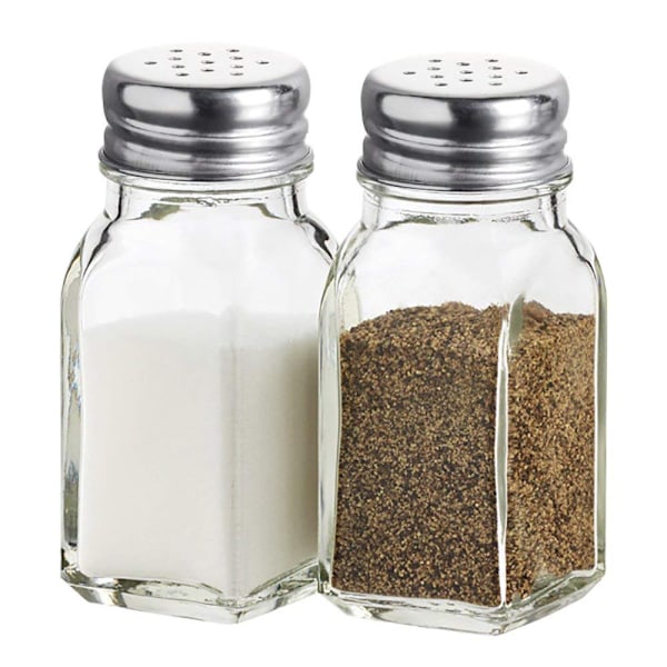 Klassiska Salt- och Pepparkar, Rostfria Lock För Säker Förslutning, Lätt Påfyllning Bred Öppning Bondgårdsstil