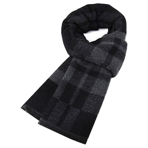 Miesten ylellinen pehmeä lämmin elegantti ruudullinen vanhempi kashmir-tuntuma lämmin