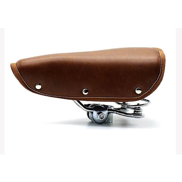 Dubbelfjädring, Modedesign Ger En Touch Av Elegans, Snygg Brun Cykelsadel Med Högkvalitativa Material, Bekväm Cykelsits