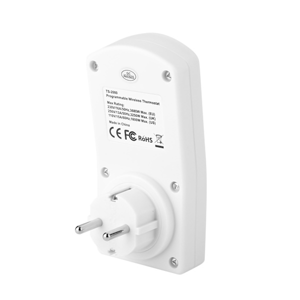 Programmerbar Trådløs Termostat & Stikkontakt Husholdnings Intelligent Stikkontakt (EU 110-240V)
