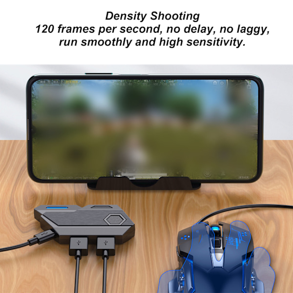 Halv hånd gaming tastatur og mus combo kablet gaming mus konverter til Android til Harmony til IOS 10.0‑13.3