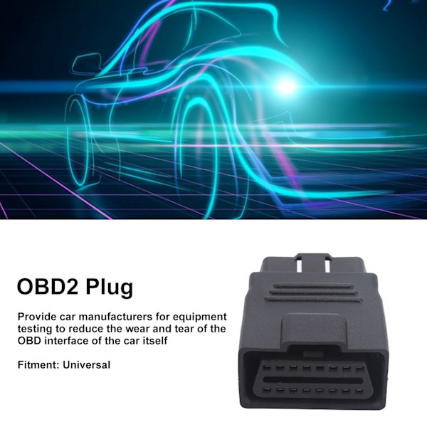 16Pin OBD2 stikadapter han til hun ABS plast kode læser fejl check OBD stik