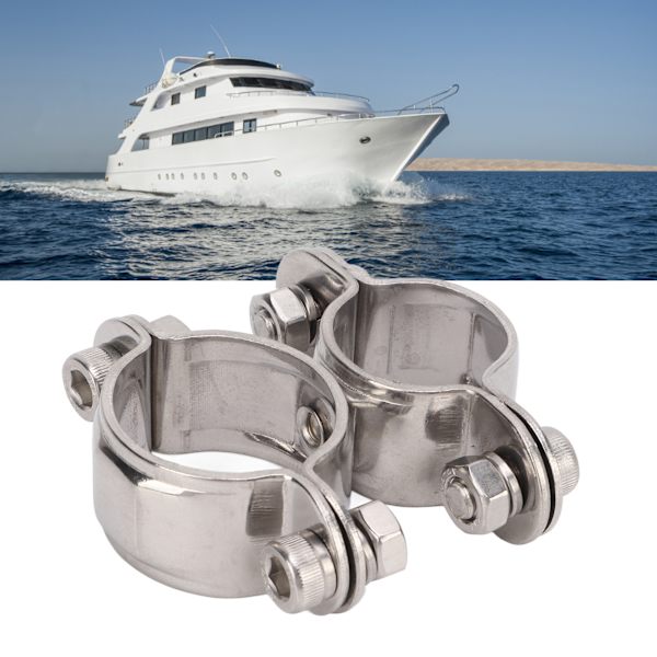 Drejelig klemme 360° Marine Grade rustfrit stål 316 Yacht fiskebåd tilbehør 25mmx31.7mm