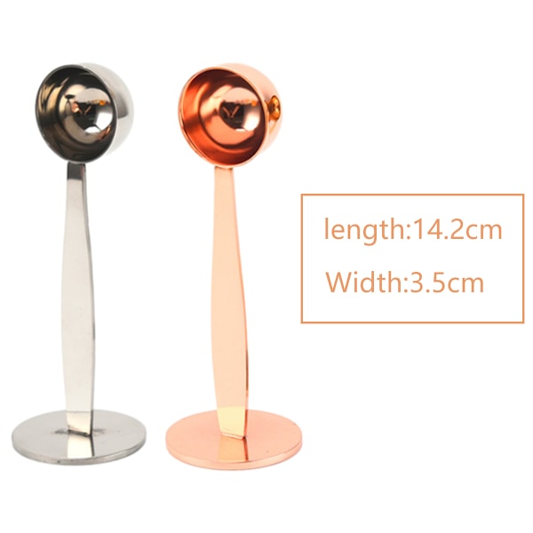 Espressoskopa Tamper 2 ST, Multifunktionell Ergonomisk Design Livsmedelsklassat Rostfritt Stål Måttsked för Kompakt Storlek Lätt att Rengöra Hem &amp;