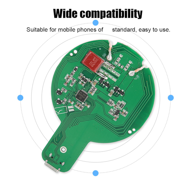 T3PCBA+Coil Mini Trådløs Lader Mobiltelefon Hurtiglading Sender Kretskort Modul