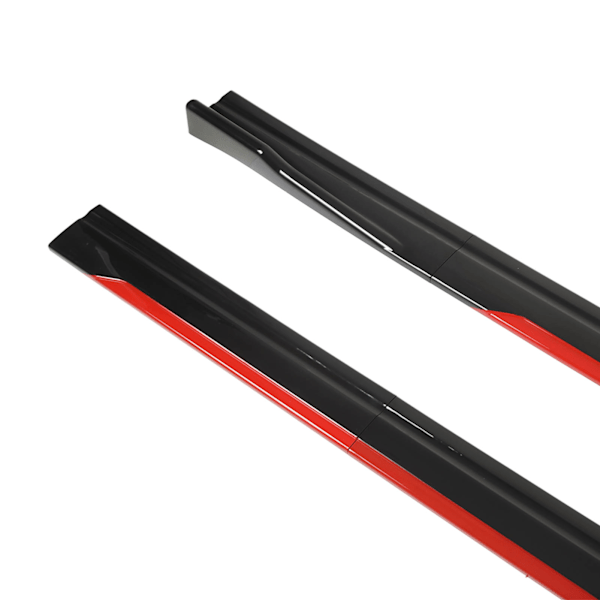 8PCS Bil Karosseri Styling Sido kjol Ljus Svart Röd Trim Splitters Diffuser Winglet Universal för Civic