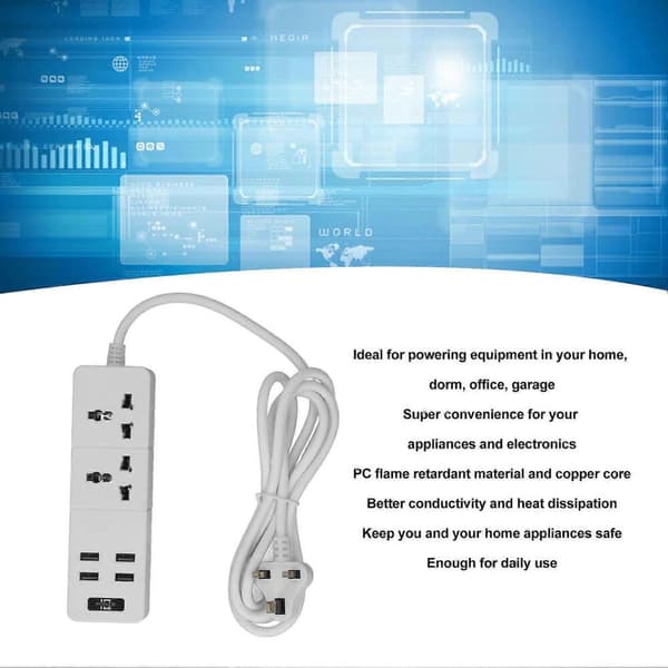 GETIT Høj kvalitet Smart USB-stik multifunktionelt stik høj effekt 2500w stik