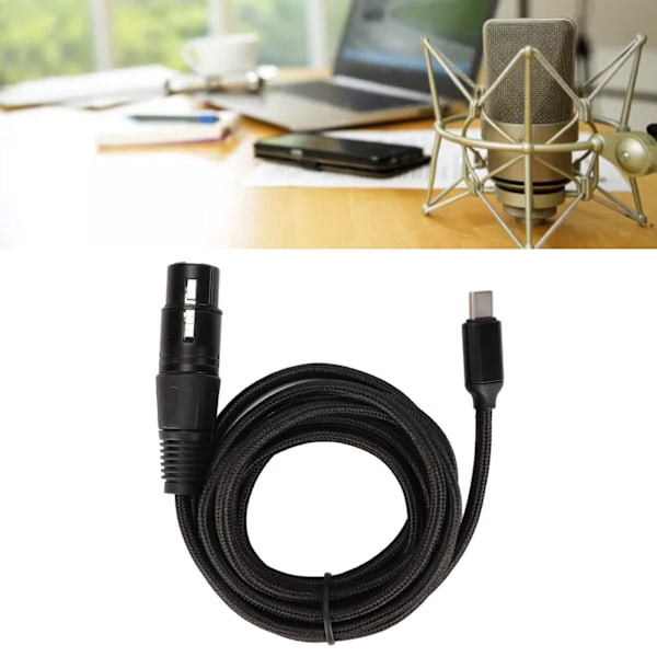 USB C til XLR hunnkabel Lav støy HIFI Plug and Play USB C mikrofonkabel for Windows 3 meter/9.8ft