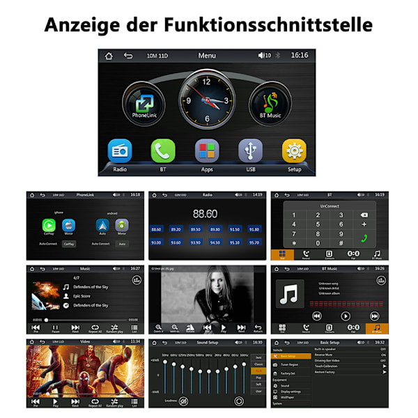 Dubbel DIN Android bilradio navigering för VW Passat B6 Golf V VI 5 6 Polo cc Tiguan EOS Scirocco 9 tum 1280 x 720 2+32GB radio med trådlös