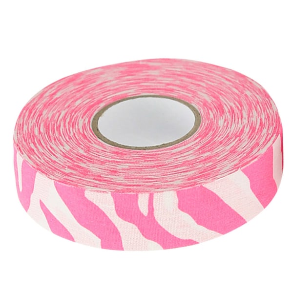 2,5 cm x 25 m Hockey Beskyttende Tape Sport Badminton Stang Puter Hockey Stick Taps Rosa Zebra