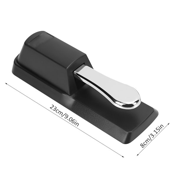 Elektronisk Orgel Pedal Universal Klaver Sustain Trædeplade Musikinstrument Spilletilbehør Sort
