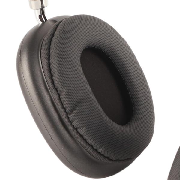 Bluetooth-hodetelefoner med støyreduksjon, klar lydkvalitet, kraftig bass, trådløse hodetelefoner for datamaskin, PC, svart