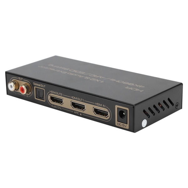 HDR High Definition Multimedia Interface1*2 Audio Splitter 100‑240V Separator Support Optical Fiber Analog Signal Output(EU )